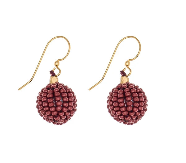 The Bauble Earring-Garnet-
