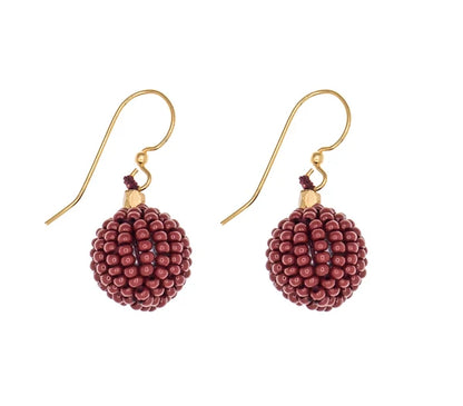 The Bauble Earring-Garnet-