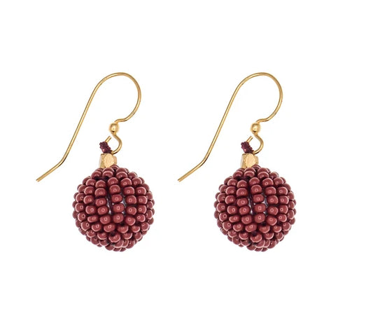 The Bauble Earring-Garnet-