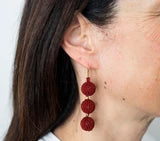The Charlie Earring - Garnet -