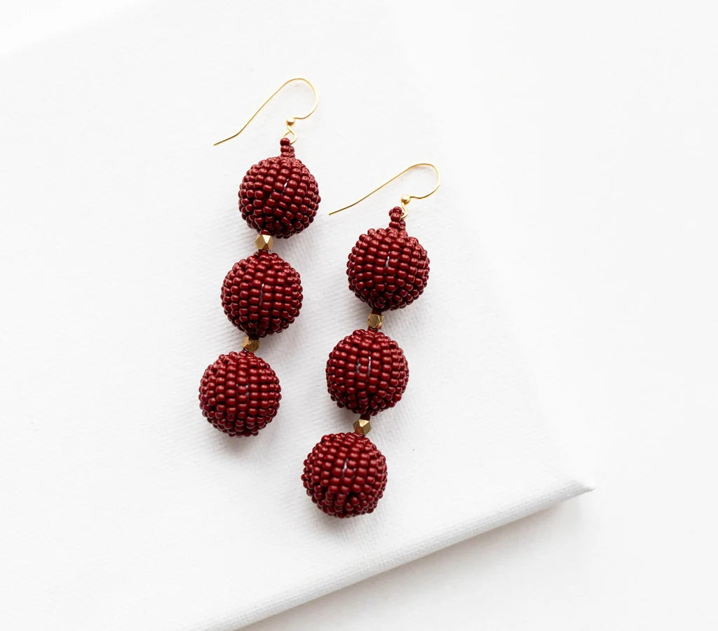 The Charlie Earring - Garnet -