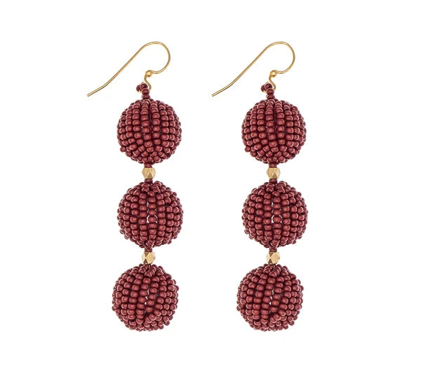 The Charlie Earring - Garnet -