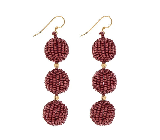 The Charlie Earring - Garnet -