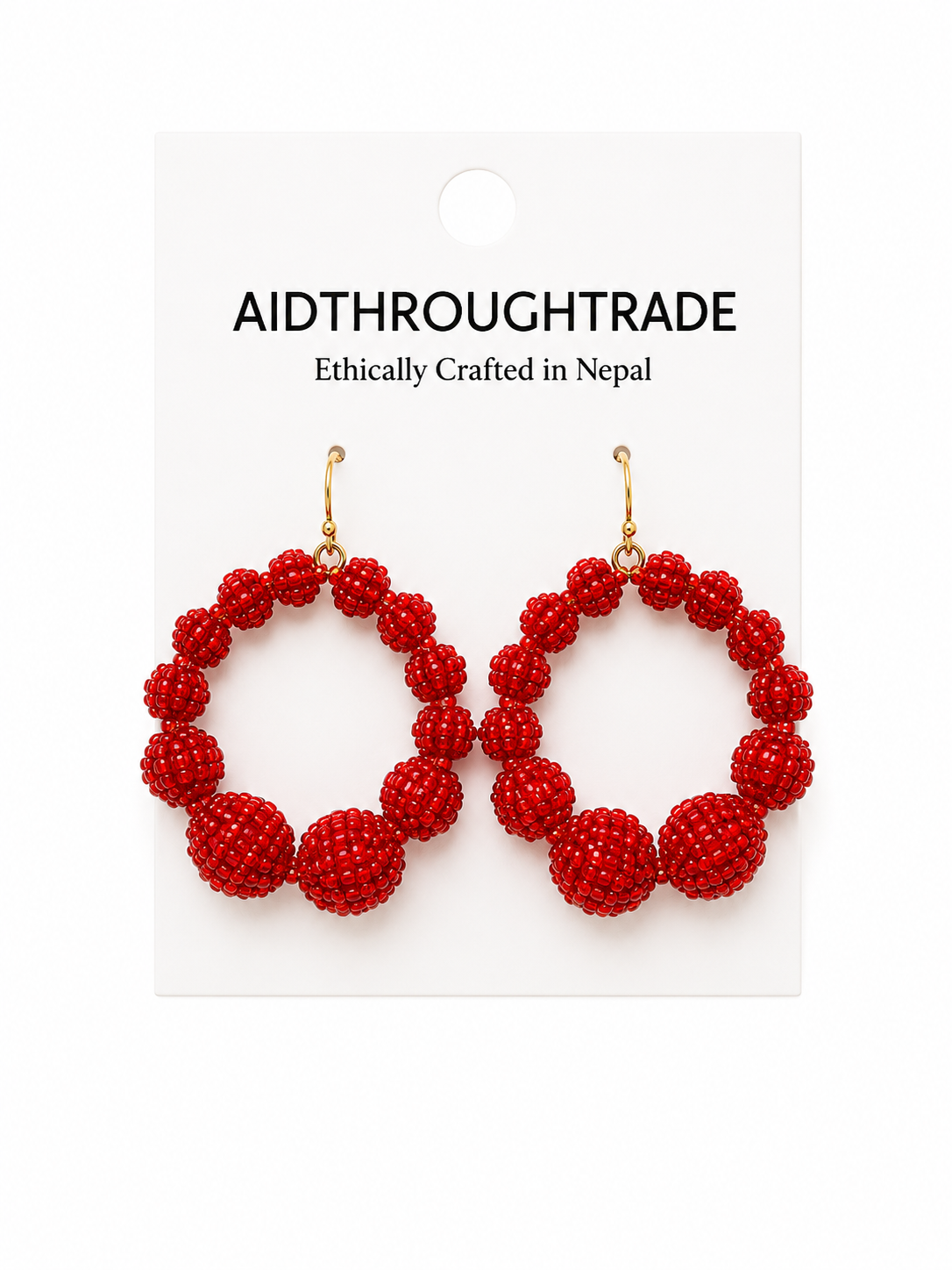 The Olivia Hoop-Scarlet