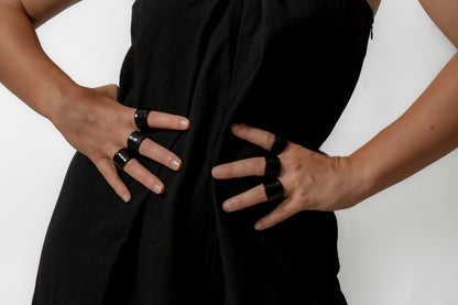 Black Glass Ring