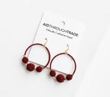 The Uptown Girl Hoops - Garnet -
