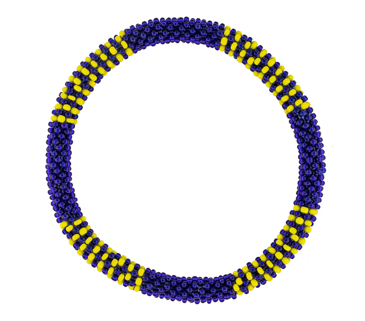 8 1/2” Men's Roll-On® Bracelet Yellow & Navy