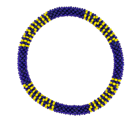 8 1/2” Men's Roll-On® Bracelet Yellow & Navy