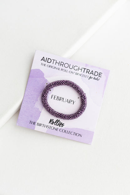 February Birthstone Rollies – The Original Roll-On® Bracelet for kids!