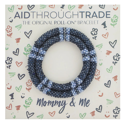 Mommy & Me Roll-On® Bracelets BLUE (1 pair)