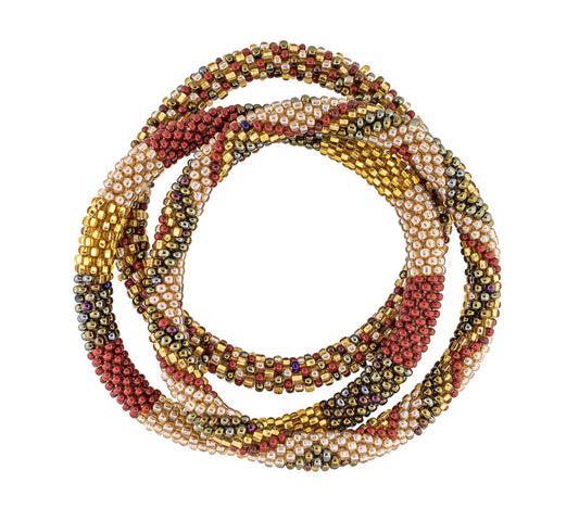 Set of 3 Roll-On® Bracelets Chestnut 8"