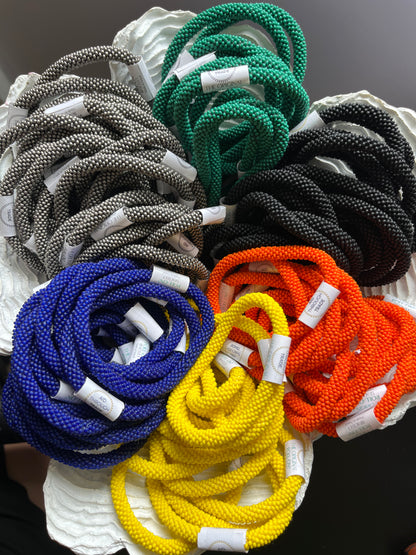 8" Roll-On® Bracelets for Him- Solid Green