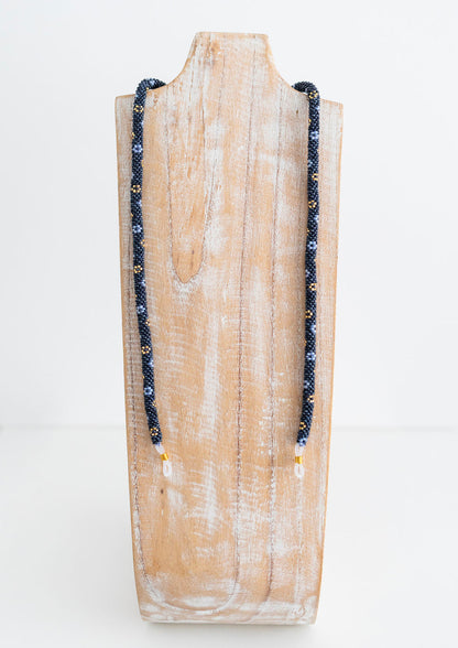 THE ROLL-ON® EYEGLASS CORD - Midnight Blue -