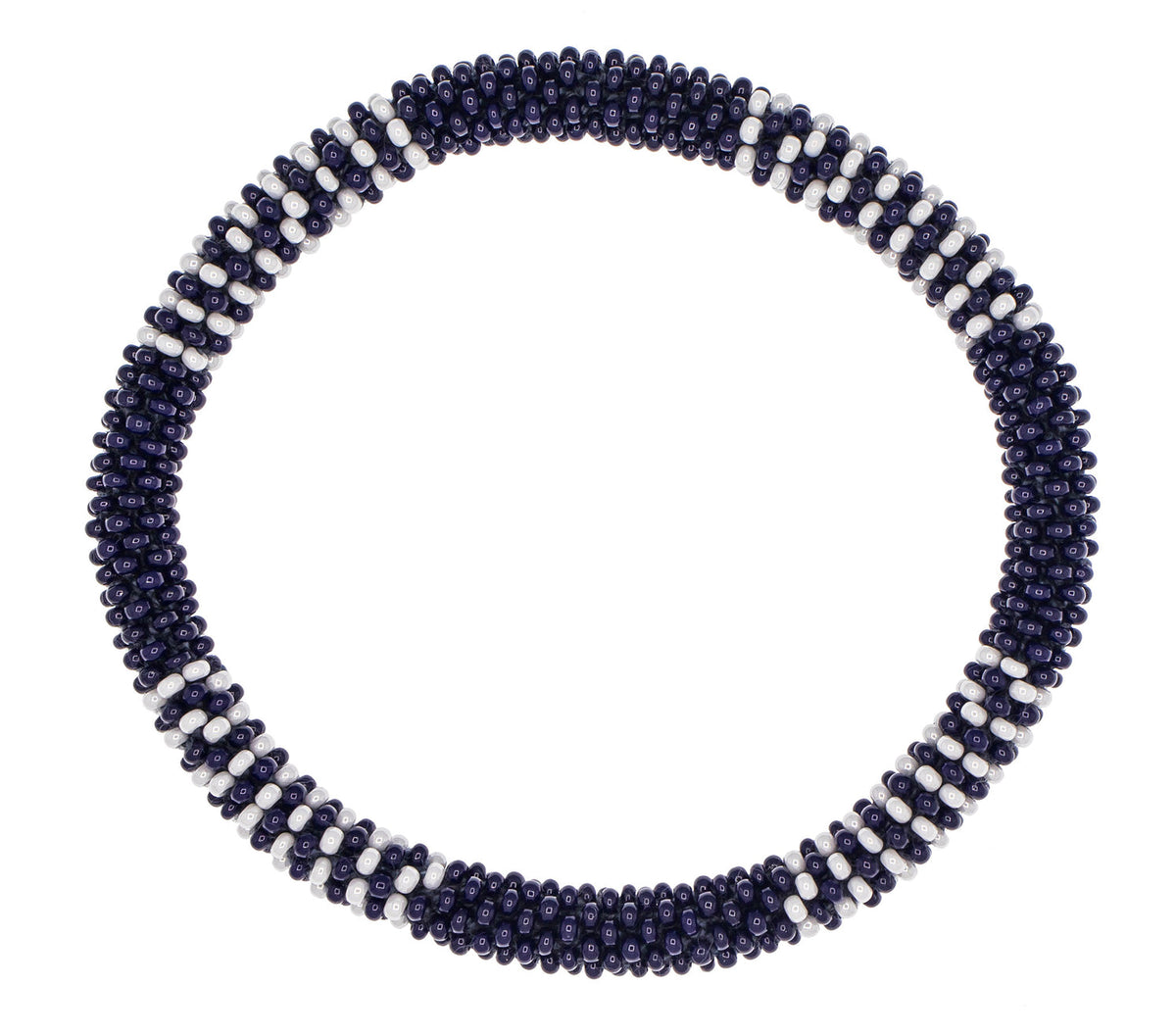 8 1/2” Men's Roll-On® Bracelet - Navy and Silver