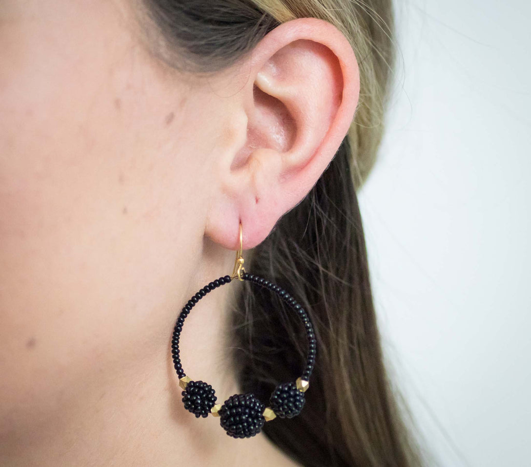 The Uptown Girl Hoops Black