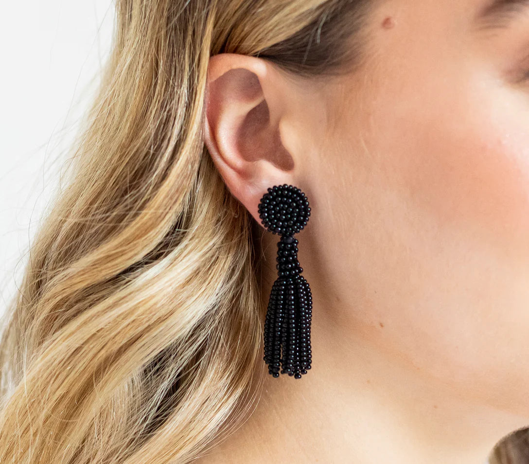 The Petite Finley Earring Black