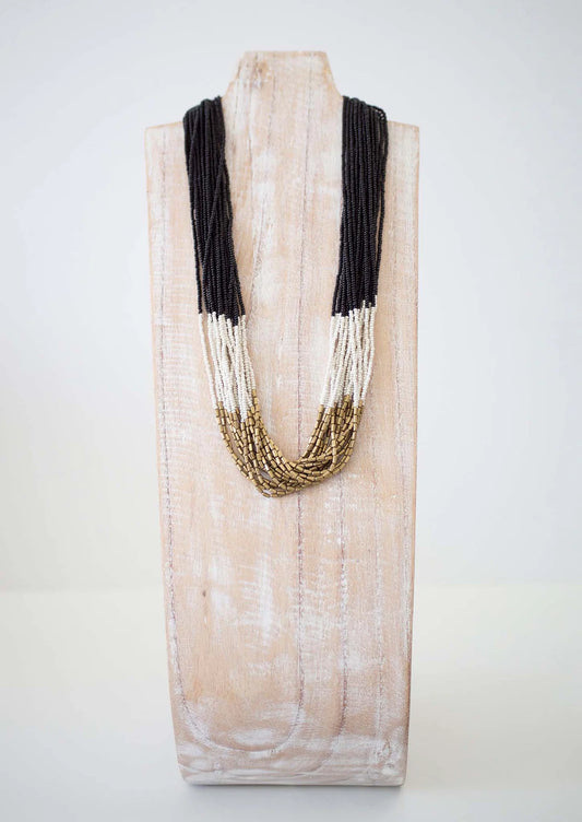 Hema Necklace Black And Cream