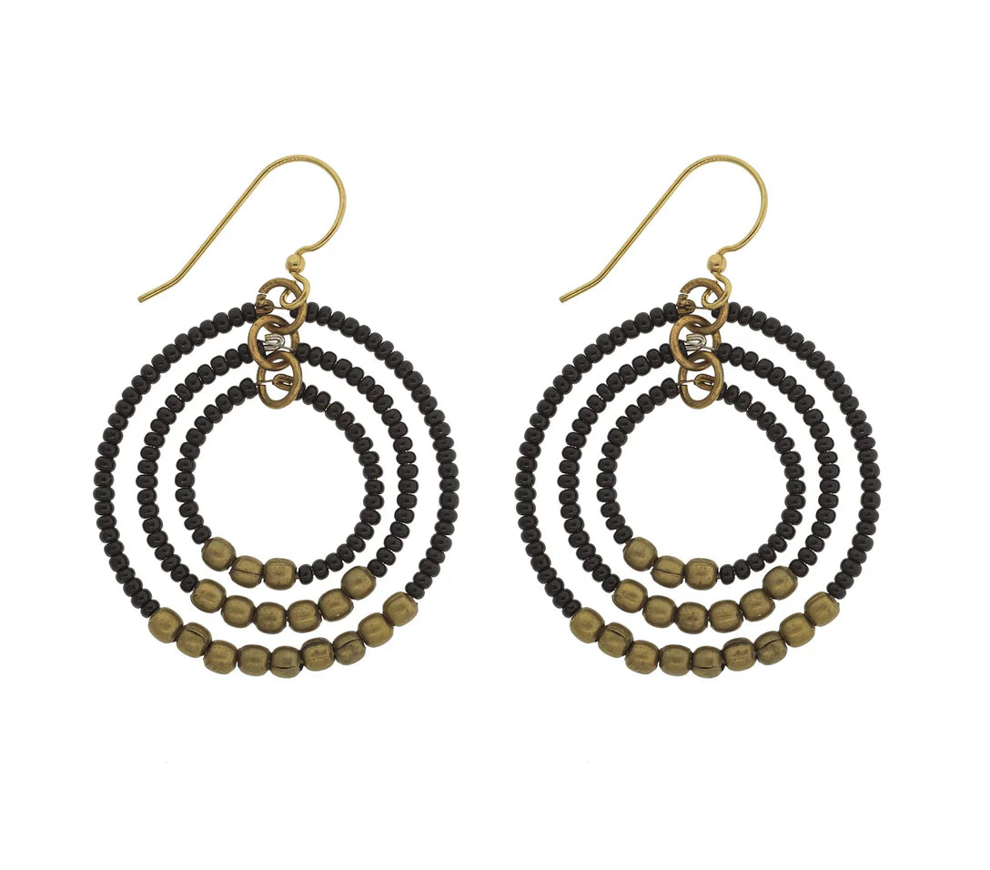 Gyroscope Earring Black