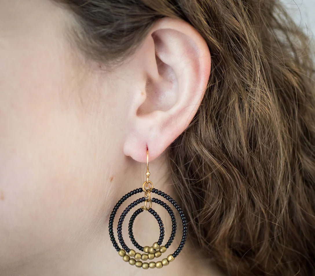 Gyroscope Earring Black