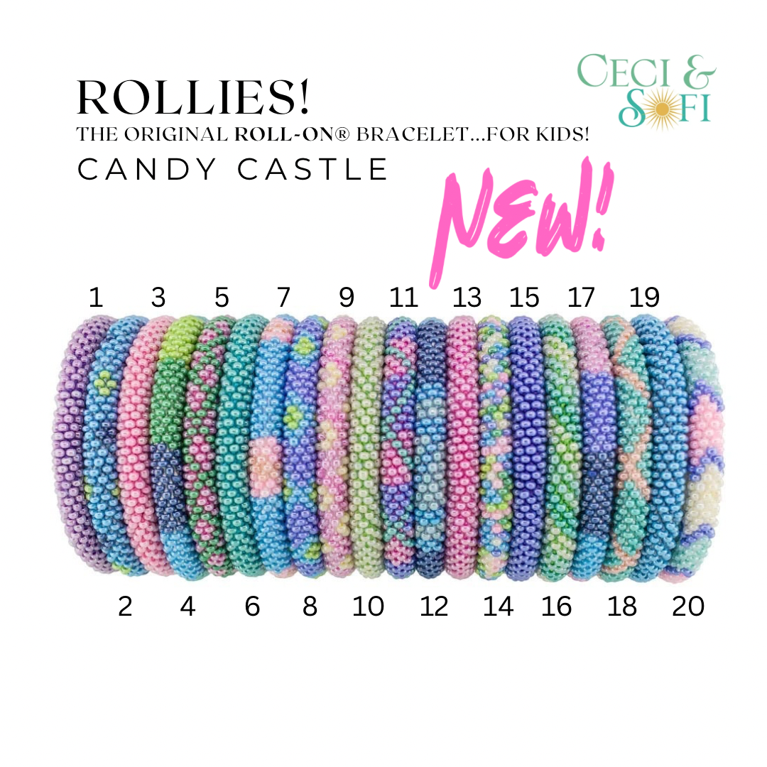 ***NEW*** KIDS ROLL-ON® BRACELETS (QTY. 1) - CANDY CASTLE 🏰