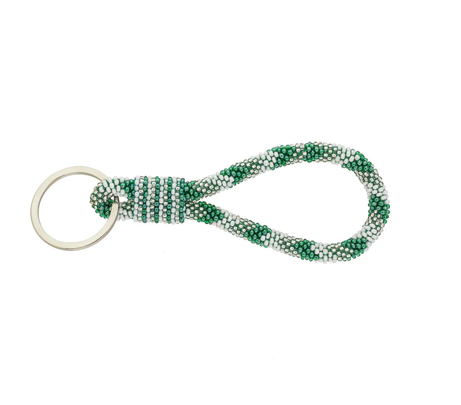 Roll-On® Keychain Green & White