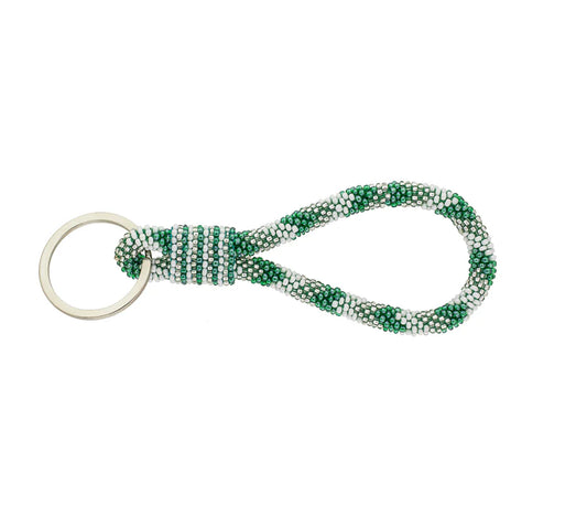 Roll-On® Keychain Green & White