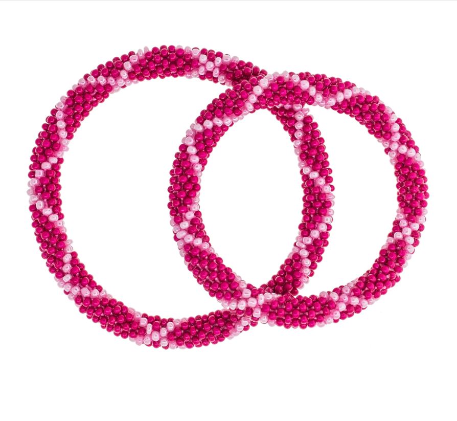 Mommy & Me - Magenta Bracelets - 1 pair