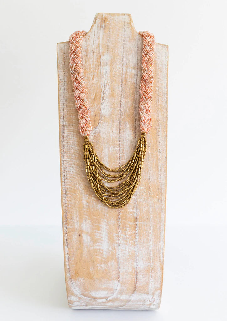 The Braided Hema Necklace Frosé