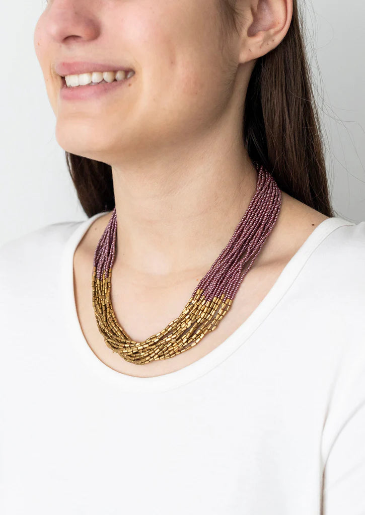 ***NEW***  HEMA NECKLACE MULBERRY