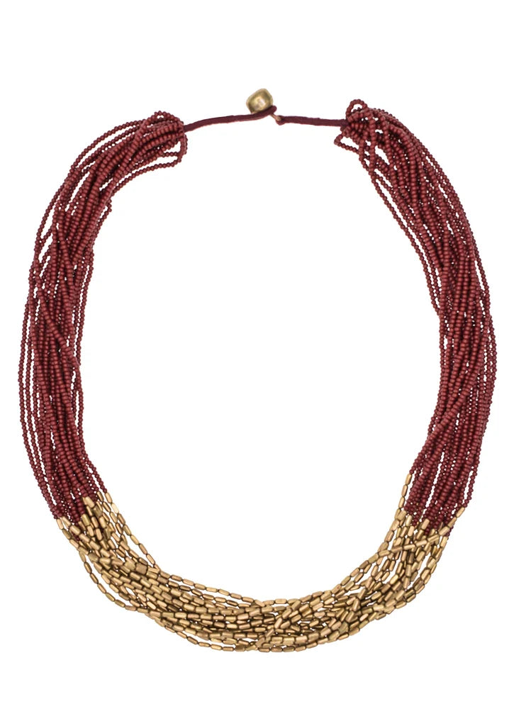 Hema Necklace - Garnet -