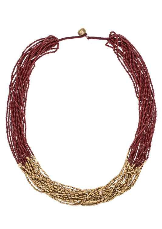 Hema Necklace - Garnet -