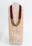 Hema Necklace - Garnet -