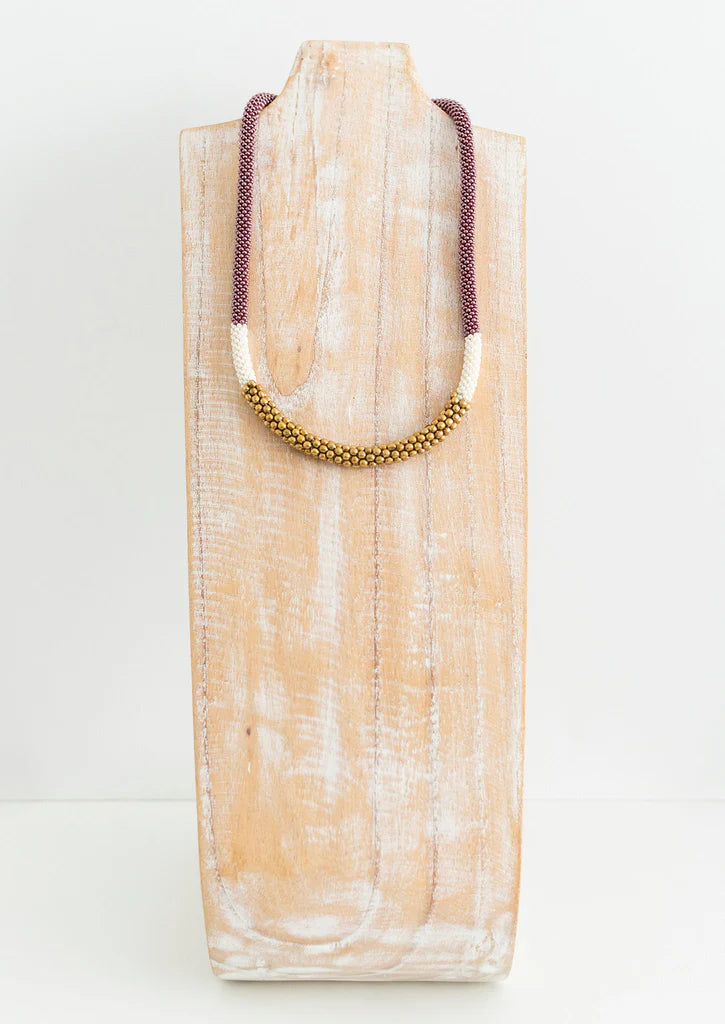 ***NEW***  THE GOLDEN DIVISION NECKLACE MULBERRY