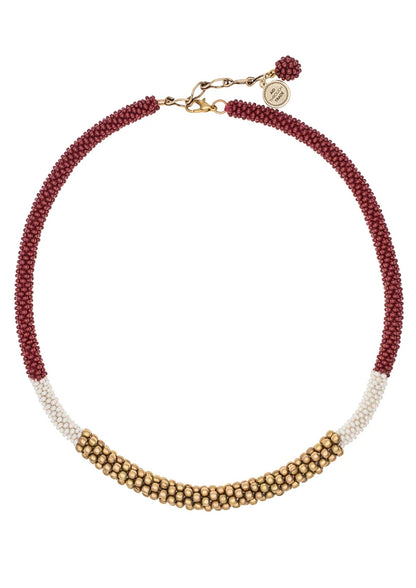 The Golden Division Necklace - Garnet -