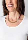 The Golden Division Necklace - Garnet -