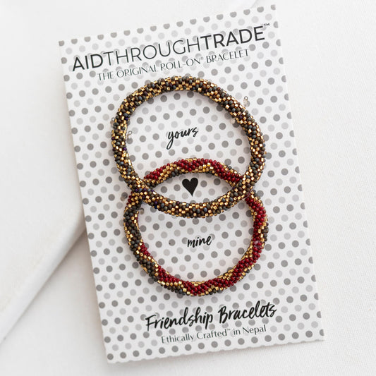 Roll-On® Friendship Bracelet Set - Garnet -