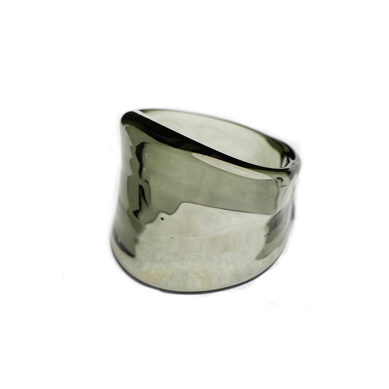 Steel Gray Glass Ring