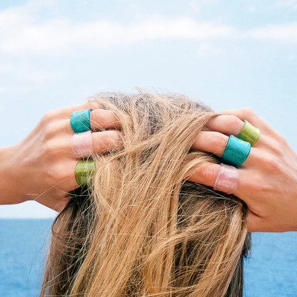 Sea Green Glass Ring