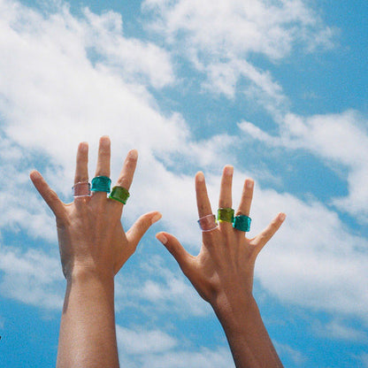 Sea Green Glass Ring